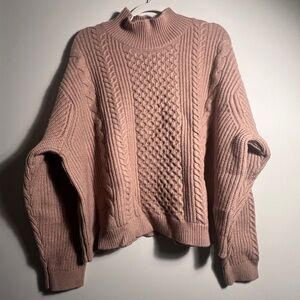 Banana Republic Camel Cable Knit Sweater